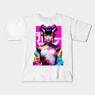 STREET FIGHTER - JURI HAN ONI | Femme Fatale Anime T-Shirt Design Girl Power | PROUD OTAKU Kids T-Shirt